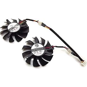 LMNCBVYA A Set of 55mm 12V 0.20A 3Pin VGA Cooling Fan for N440GT Blizzard V5 Graphics Card - Model PLD06010S12L