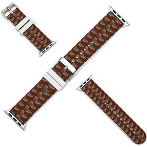 Bruine eekhoorn siliconen horlogebanden zachte horlogebandjes sport horloge polsbandjes horlogeband voor mannen vrouwen 42 mm/44 mm