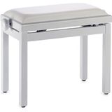 Stagg PB39 WHP SWH Piano Bench met velvet top wit hoogglans
