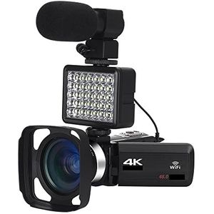 Videocamera Vlogcamera Recorder Volledige 4K-camcorder Professionele digitale videocamera's Live streaming 18X fotografie Vlog-recorder Ultra HD-webcam(NO SD Card,Camera Knit 2)