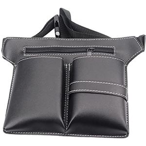 Haar Schaar Holster PU Leer met Taille Riem voor Kapper Haar Stylist, Zwart, 28x19cm, als beschrijving