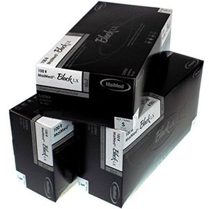 maimed Black LX PF Latex Handschoenen Maat L Zwart - Pack van 3 x 100