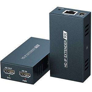 PWAYTEK HDMI Extender over IP 150m/492ft Transmissie via Cat5e/Cat6/Cat7/Cat8 Ondersteuning Lokale Loopout Netwerkkabel en Transmissie 1 naar Multiple via Netwerkschakelaar