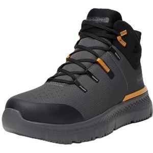 Timberland PRO Mannen onderscheppen Mid Steel Safety Toe industriële atletische werkschoen, Donkergrijs/Geel, 9.5 US