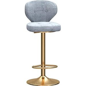 Draaibare Barstoel 60 Cm/80 Cm Hoge Kruk Met Rug En Gouden Benen Barkrukken In Hoogte Verstelbaar Voor bar Bistro Teller Kruk