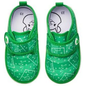 Dedoles Slippers voor Dames, Heren & Kinderen Geheugenfoam Grappige Ontwerpen Eenhoorn Muziek Regenboog Comics Spellen Cadeau, kleur: Groen, motief: Voetbal, grootte 22