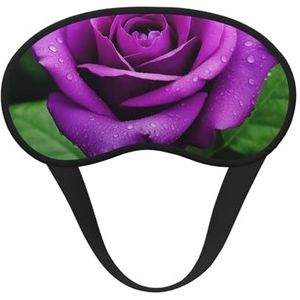 Paarse roos bloem slaapmasker voor vrouwen meisjes mannen zacht comfortabel oogmasker met verstelbare riem verduisterende oogslaap schaduwhoes voor reizen yoga dutje ploegendienst werk