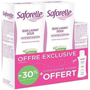 Saforelle Zachte voorverzorging Set 2 x 500 ml + zachte voorverzorging 100 ml