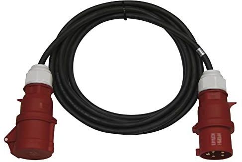 EMOS - IP44 CEE-verlengkabel 25m - 5-polige stekker - waterdicht, temperatuurbestendig - 400 V, 32 A, 22000 W - rubberen isolatie - CGSG 5C x H07RN-F 4 mm2 - voor buiten & camping - zwart