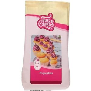 FunCakes Mix voor Cupcakes: Perfecte Gelijkmatige Cupcakes, Mini-Cupcakes of Cakes, Vanillesmaak, Halal. 500 g.