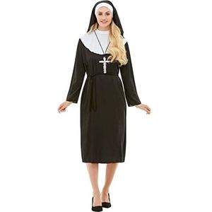 Funidelia | Non kostuum voor vrouwen Religieus, Sister Act, Beroepen - Kostuum voor Volwassenen, Accessoire verkleedkleding en rekwisieten voor Halloween, carnaval & feesten Maat - M - Zwart