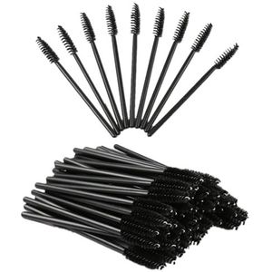 300 stuks wimperborstels, wegwerp-wimperkwasten, mascara-applicator, mascara-kwast, wimperborstel voor wimperverlengingen (zwart)