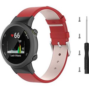 Chainfo Bands compatibel met Garmin Forerunner 45 / Forerunner 45S / Swim 2 Watch Strap, Top Genuine Leather Smart Watch Band (Pattern 3)
