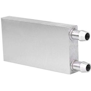 Bewinner Waterkoelblok Aluminium voor Vloeibaar Waterkoeler Koelsysteem Zilver CPU-radiator Waterkoelblok Vloeibaar Waterkoeler Koellichaam voor PC Laptop (40 * 80 * 12 mm)
