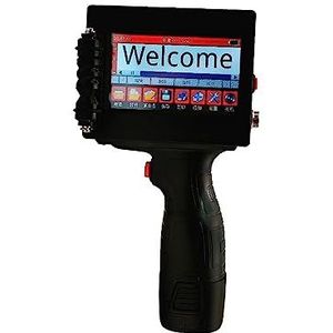 Draagbare inkjetprinter, 4,3-inch handprinter, LED HD-inkjetprinter, gecodeerd QR-codelogo, slim touchscreen, sneldrogende inktcartridge