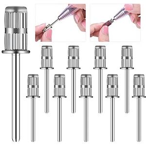10 Stuks Vervanging Nail Boor Koppen Nail Boren Schuren Band As 3/32 ""Nail Boren Doornen Voor Elektrische Bestand Nail Sanders Manicure Pedicures Thuis Salon & Spa