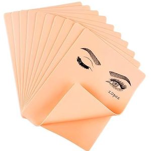 Mesybveo 12 stuks oefenhuid, 18,5 x 14 x 0,1 cm, dubbelzijdig professionele kunsthuid, siliconen oefenhuid, tatoeage praktijk huid zonder motief, voor beginners en ervaren