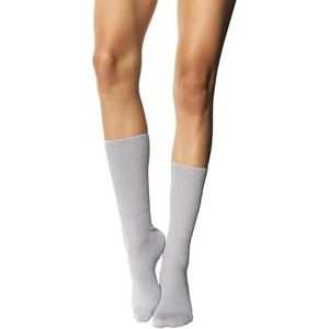 Miena Zachte sokken voor dames en heren, diabetici, ademend, antibacterieel, elastisch, onderhoudsvriendelijk, ideaal voor gevoelige voeten, uniseks, perfecte pasvorm en comfort, lichtgrijs, 41/43 EU