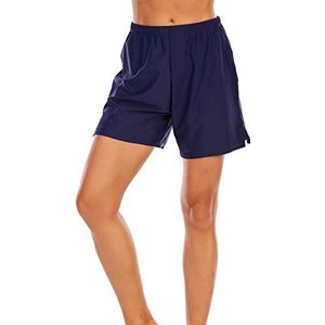 VILOREE Zwemshorts voor dames, korte zwembroek, watersport, bikinibroek, zwembroek, sneldrogend, Donkerblauw, L