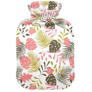 LI ZHI XIN PVC warmwaterkruik met fluwelen deksel 1L 2L kleine middelgrote tropische planten boom