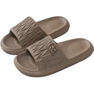 UBOHUZ Vrouwen Zomer EVA Slippers Mannen Badkamer Strand Huishoudelijke Slides Thuis Antislip Platte Sandalen Paar Indoor Voor Badkamer, Zwembad, Koffie, 36/37 EU