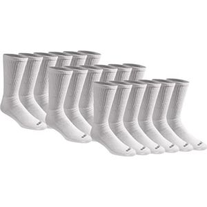 Dickies Heren Multi-pack katoen mix gewatteerde werk crew-sokken (18 & 36 paar), Wit (18 paar), Shoe Size: 6-12