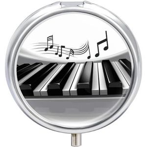 Piano Muziek Symbool Pillendoos Pil Case Pil Organizer Geneeskunde Pil Organizer Wekelijkse Pil Organizer Pil Houder Kleine Pil Case Pil Containers Pil Houder voor Portemonnee