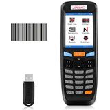 JRHC 1D barcodescanner, verzamelaarsinventaristeller met 2,4 GHz draadloze USB-ontvanger, lange overdrachtsafstand, multifunctionele 2,8 inch lcd-scherm, barcodelezer