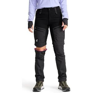 RevolutionRace Dames RVRC GP Pro Zip Off Pants, duurzame, geventileerde en converteerbare broek voor alle buitenactiviteiten, Jet Black, XXL