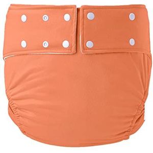 Luiers voor volwassenen, herbruikbaar, lekvrij, tegen incontinentie, oranje, 72-92 cm