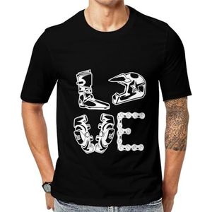 LOVE Motocross T-shirt voor heren, korte mouwen, grafisch T-shirt, ronde hals, print, casual T-shirt, tops, 4XL