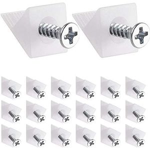 Lekeeu Ladereparatieset 100 stuks ladesteunen plastic ladebodem verzakking reparatie reparatie repareren wiggen met schroeven, versterking meubels borst trekken bodem ondersteunt reparatie bevestiging