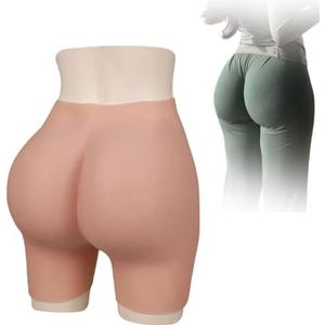 FSYH Siliconen nep-billen slipjes, grote kontpads, shaper, push-up slip, heupversterker, corrigerende shorts voor crossdresser kleding,Tan,M1