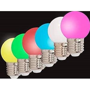 Ibiza - LEDSTRING-6BULBS - Set van 6 gekleurde buitenlampen: rood, groen, blauw, warm wit, geel en roze - E27 lampvoet - IP44