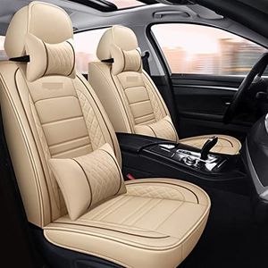 Stoelhoezen Beschermhoezen Auto Seat Cover Volledige Dekking Voor Mitsubishi Voor Outlander Voor Phev Voor Pajero Voor Sport V93 V97 Voor Lancer Voor Shogun Voor Sport Voor Triton(Beige,Luxury)