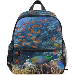 BALII Tropische vis op koraal rif peuter rugzak boek tas school rugzak voor meisje jongen kinderen