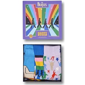 Happy Socks x The Beatles - 3 Pack Sokken The Beatles Editie Cadeaubox met Grappige Sokken voor Grote Fans