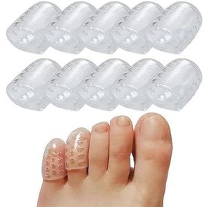 Big Toe Cap, 10/20/30 stuks ademende gel teen caps, grote teen protector, teen cover mouwen met gaten, siliconen teen covers voor bescherming van ingegroeide teennagels likdoorns eelt blaren