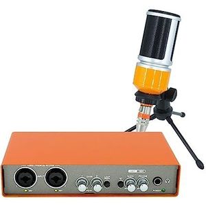 Geluidskaartkit, Microfoon Audio Interface Opname Geluidskaart Elektrische Gitaar Mixer Professionele Mix Console Studio Site(1 set)