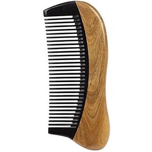 DieffematicSZ kam Green Sandalwood Mixed With Buffalo Horn Comb Green Sandalwood Fine Tooth Comb Green Sandalwood Comb