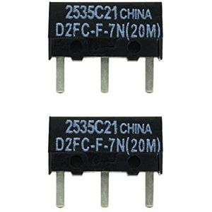 2 x D2FC-F-7N(20 m) microschakelaar reparatieset/reparatieset geschikt voor muizen van Logitech, Razer, Roccat, SteelSeries en meer