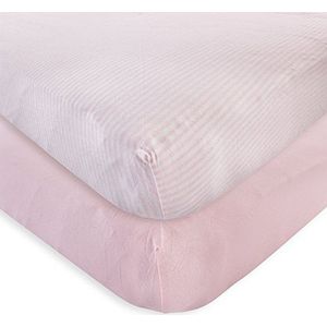 Touched by Nature Unisex Baby en peuter biologisch katoenen wieglaken, nauwelijks roze, eenheidsmaat