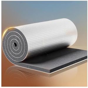 Zelfklevende schuim aluminiumfolie isolatie katoen reflecterende isolatie schuim dubbele aluminiumfolie niet-afbladderende dak thermische isolatie katoen waterdicht(5MM(THK),1*7m/3.2*23ft)