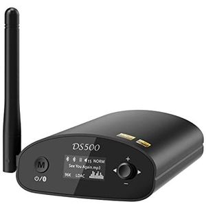 1Mii DS500 LDAC Bluetooth Hifi Ontvanger, Lange afstand Bluetooth 5.1 Audio Adapter w/Audiofiele DAC, aptX HD & Lage Latentie, OLED Display & Optische Coaxiale RCA Output voor Home Stereo/AV Ontvanger
