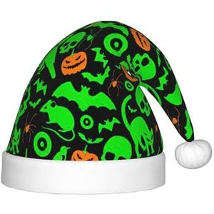 DURAGS Green Ghost Horror Halloween Pompoen Kinderen Pluche Kerstmuts - Vakantie Decoratieve Hoed, Ideaal Voor Feesten En Podium Performances