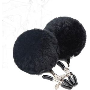 Gerrit BDSM Borstklemmen Metalen Tepelklemmen Verstelbare Tepelsieraden met Pom Pom Borstclip for Flirten Tepelstimulatie Erotische Spelletjes Bondage Speeltjes for Koppels Mannen Vrouwen (Color : Sc