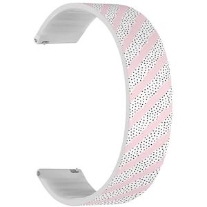 Solo Loop band compatibel met Garmin Forerunner 165/165 Music, Forerunner 35/45/45S (Trendy Stripes Polka) Quick-Release 20 mm rekbare siliconen band band accessoire, Siliconen, Geen edelsteen