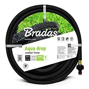 Bradas WAD1/2015 druppelslang Aqua-Drop 1/2 inch, 15 m parelslang/tuinslang, zwart, 30x30x10 cm