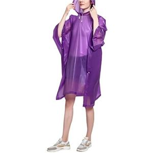 Regen Poncho Regenjas 5 Stks Regenjas Vrouwen Rugzak Poncho Regenjas Cover Ondoordringbare Camping Wandelen Regenponcho (Color : Purple, Size : One Size)