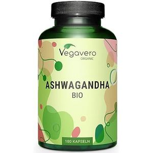 Vegavero biologische Ashwagandha capsules | 2.010 mg per dag | Laboratoriumgetest | Originele slaapbes uit India | 40mg gestandaardiseerde withanoliden | Geen toevoegingen | Vegan